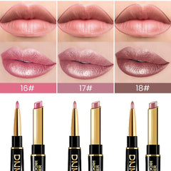 evpct lip kit with brown metallic shine delivers high-impact shimmer and full coverage