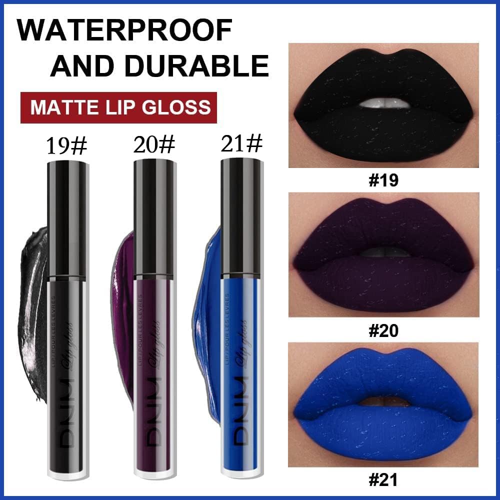 evpct swatches of the three matte shades on arm for color reference