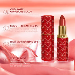 evpct 3Pcs Ruby Red swatches reveal smooth, even coverage and true matte finish.
