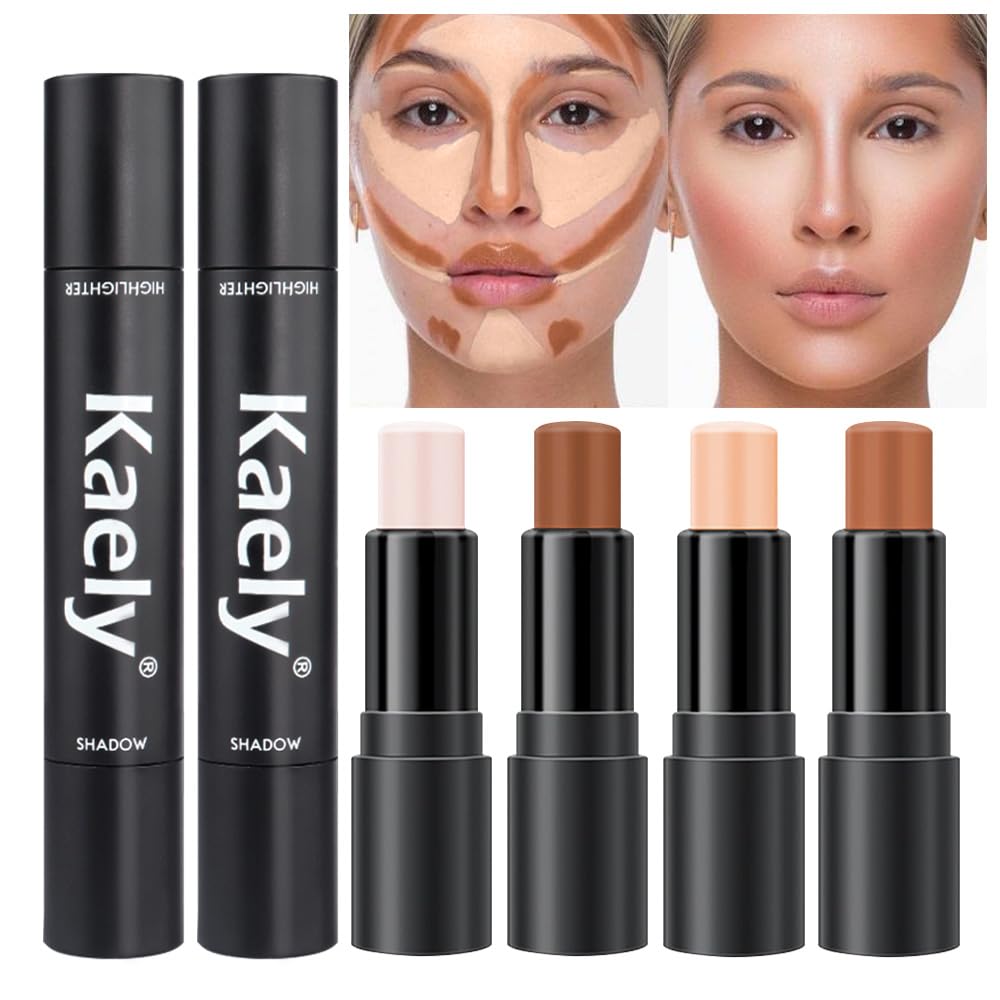 evpct contour stick swatches show four shade options for enhanced dimension on skin.