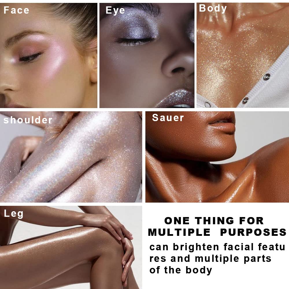 evpct Highlighter Palette's shimmer pearls stay visible through daily activities.