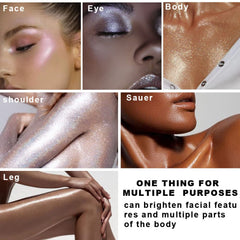 evpct Highlighter Palette's shimmer pearls stay visible through daily activities.