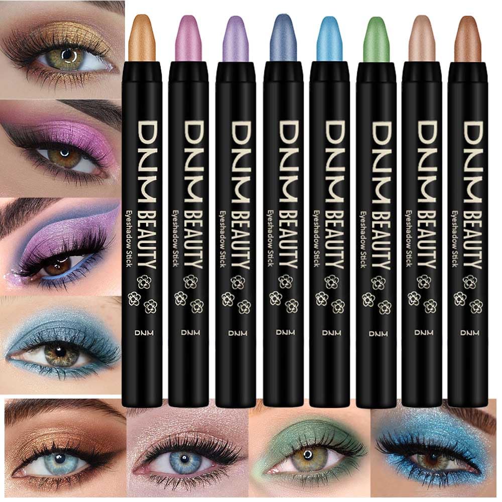 evpct 8Pcs glitter eyeshadow sticks Desert for subtle definition and shimmer