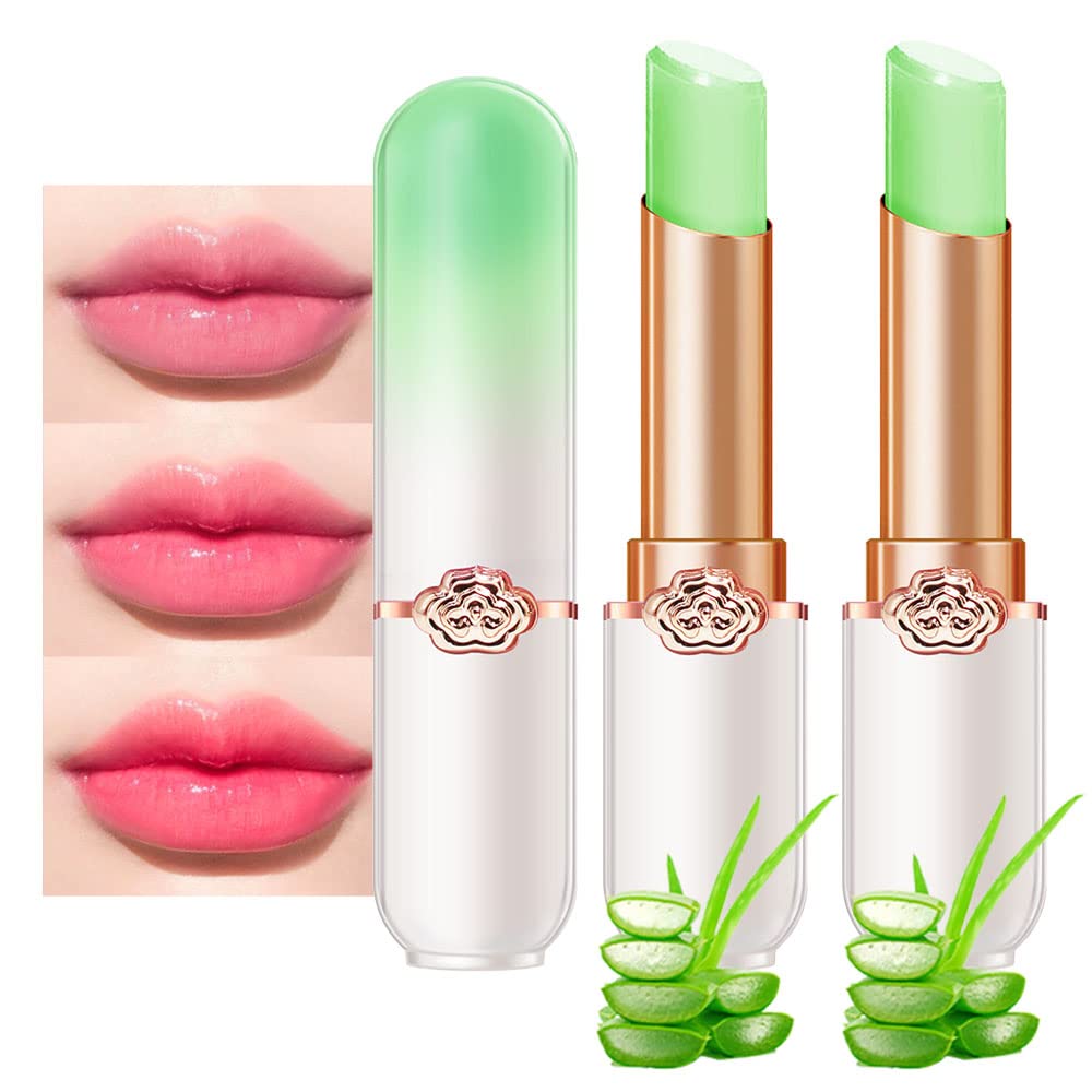 evpct Aloe Vera tinted lip balms 2pcs with color-changing shade and hydration.