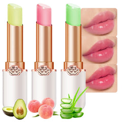 evpct aloe vera tinted lip balm tube showing hydrating color-change tint.