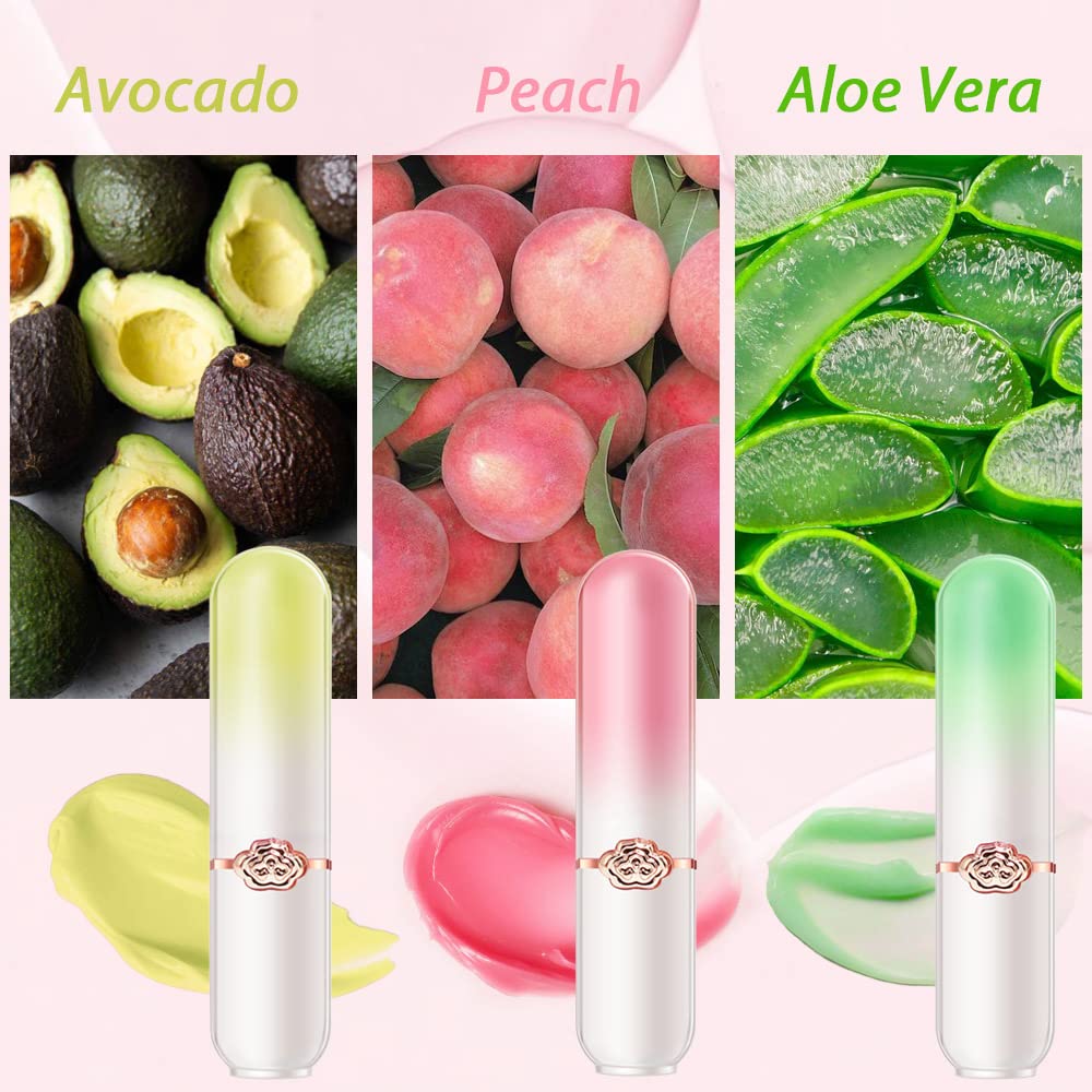 evpct avocado tinted lip balm tube highlighting nourishing notes for smooth lips.