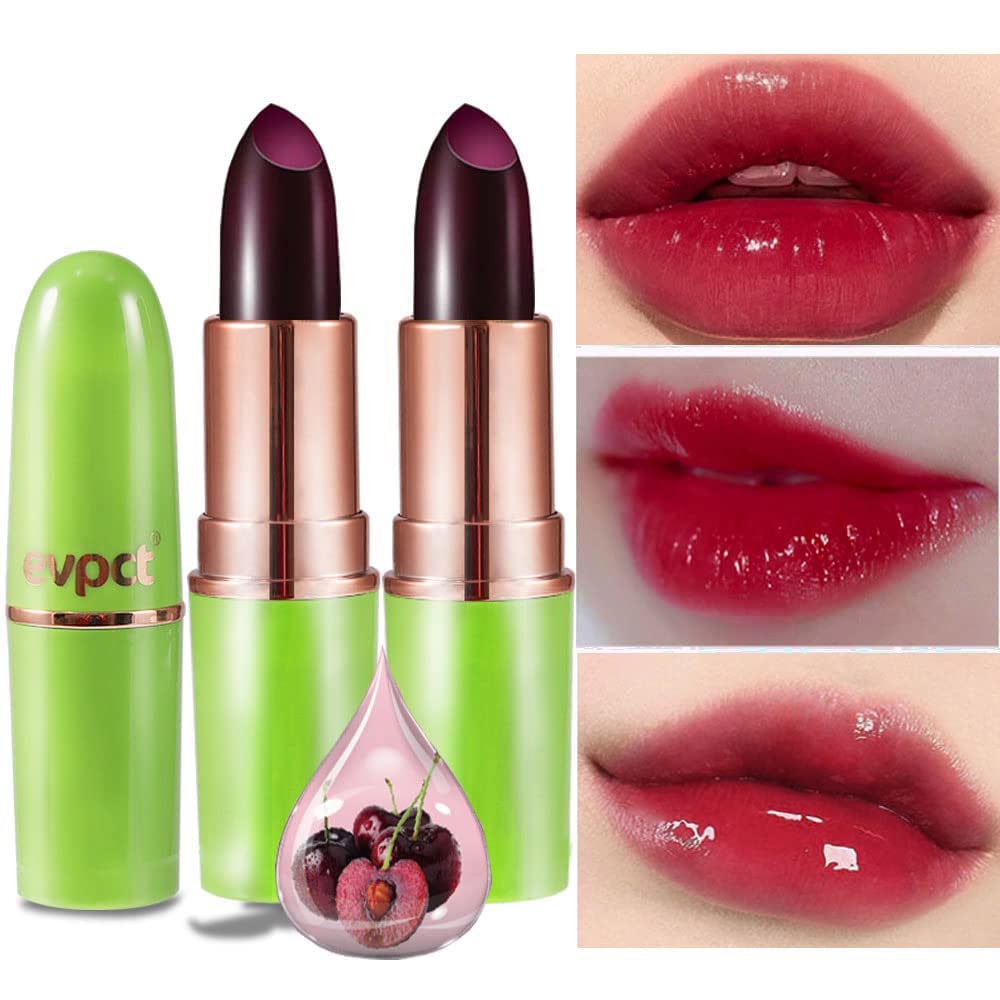 evpct Black Red Cherry Mood Lipstick packaging, gift-ready presentation.
