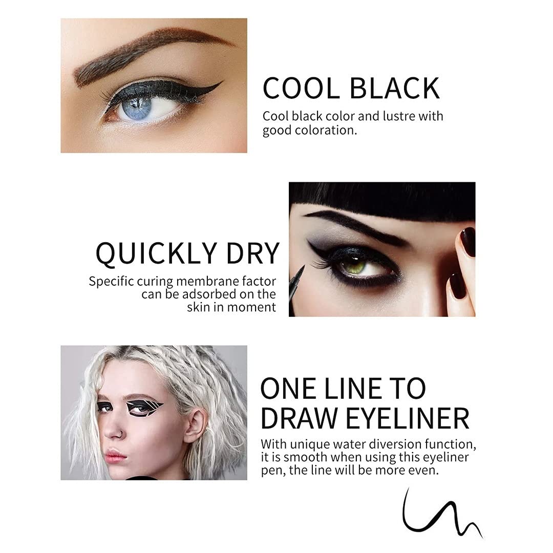 evpct black shimmer eyeliner pencil for dramatic definition and waterproof wear