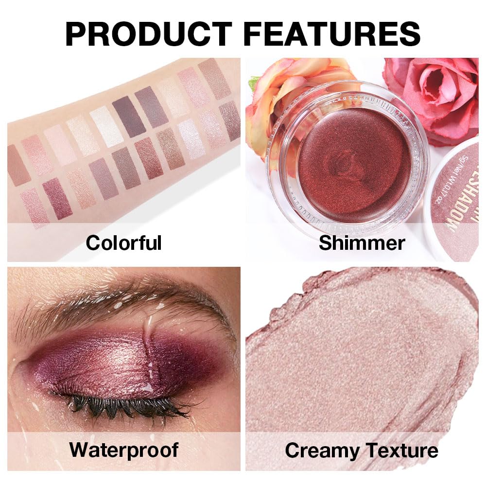 evpct blendable matte and shimmer shadows create versatile eye looks.