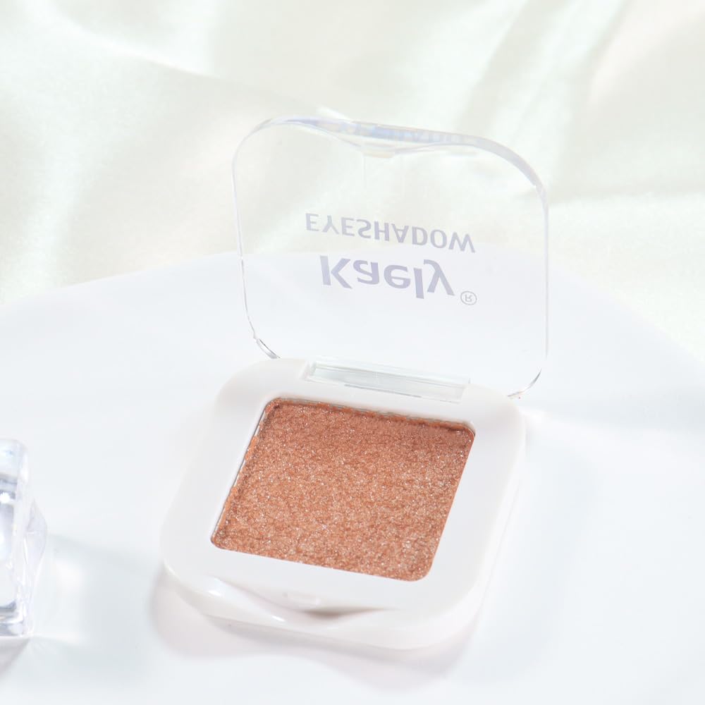 evpct Champagne Gold Glitter Eyeshadow Palette travel compact—portable mini case for on-the-go touch-ups.