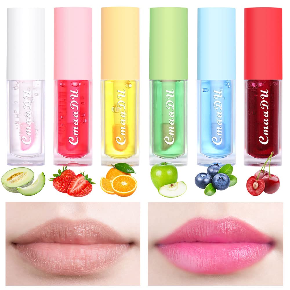 evpct color-change lip gloss set with pink-shifting tint for daily wear