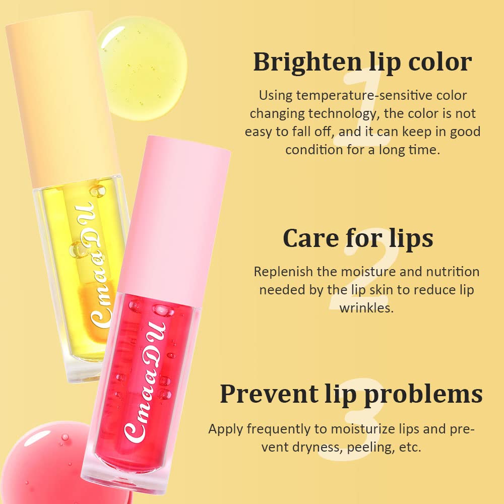 evpct clear gloss bottles demonstrate temperature-activated color change for lips