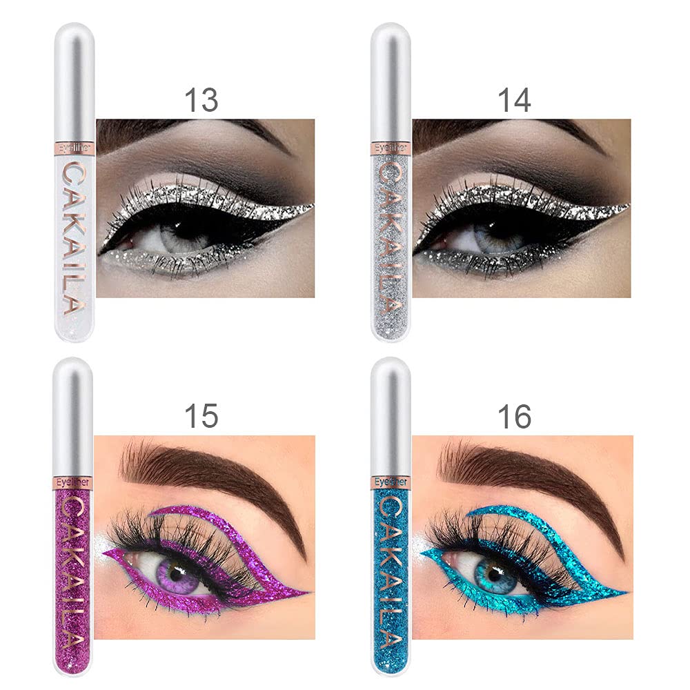 evpct daily glitter eye look with eyeliner for office or date night