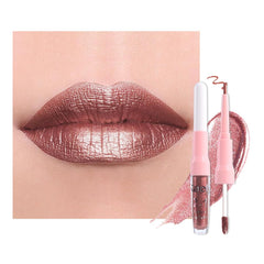 evpct Dark Bronze Metallic Shimmer Lip Liner close-up for precise definition and metallic glow.