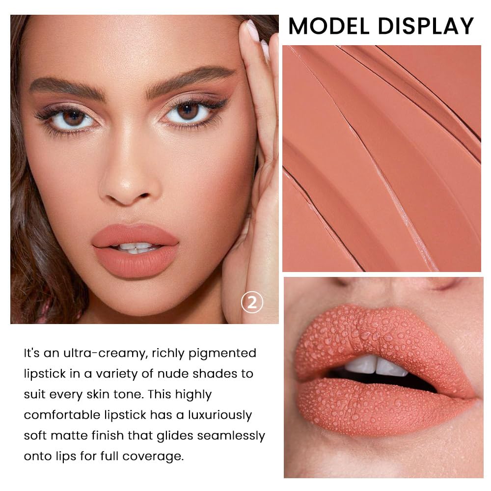 evpct dark brown lip liner set helps define lips with smooth glide