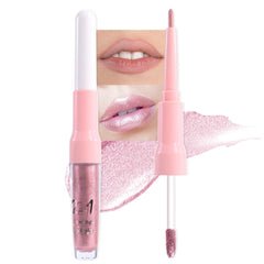 evpct 2-in-1 lip liner and lipstick dual-ended for quick, clean lip definition