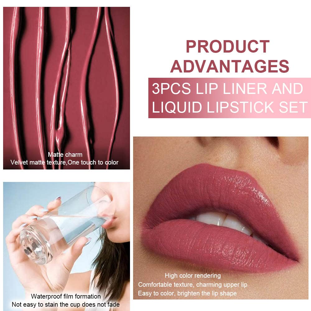 evpct dual-ended lip liner and lipstick enables precise lip shaping.