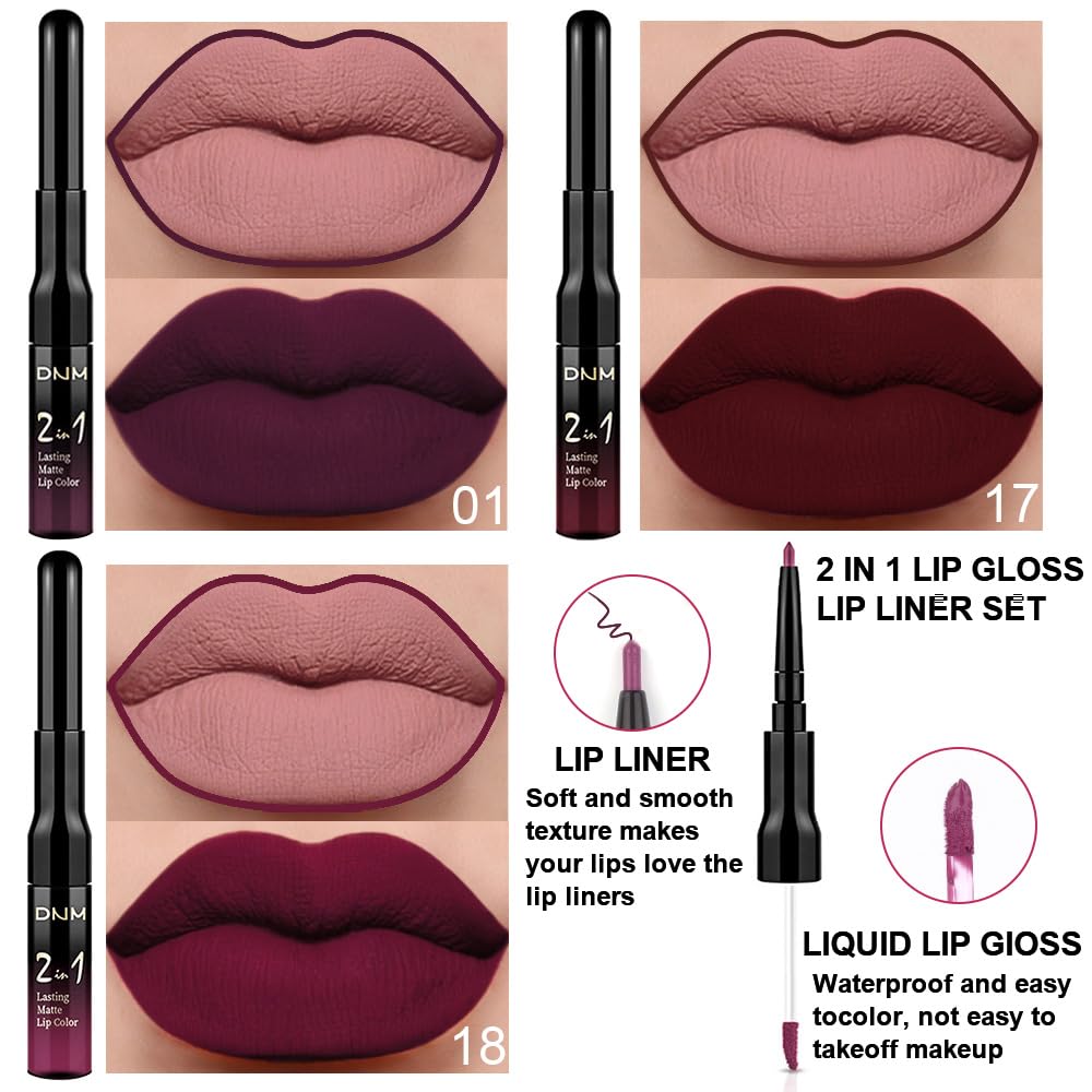 evpct dual-ended lip liner and liquid lipstick design demonstrates convenience for precise lips
