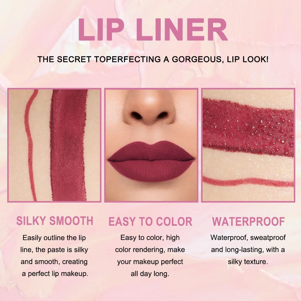 evpct dual-ended lip liner and lipstick pen ready for easy application
