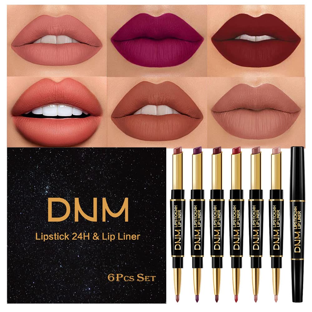 evpct dual-ended lip liner and lipstick for precise definition and long-lasting color.