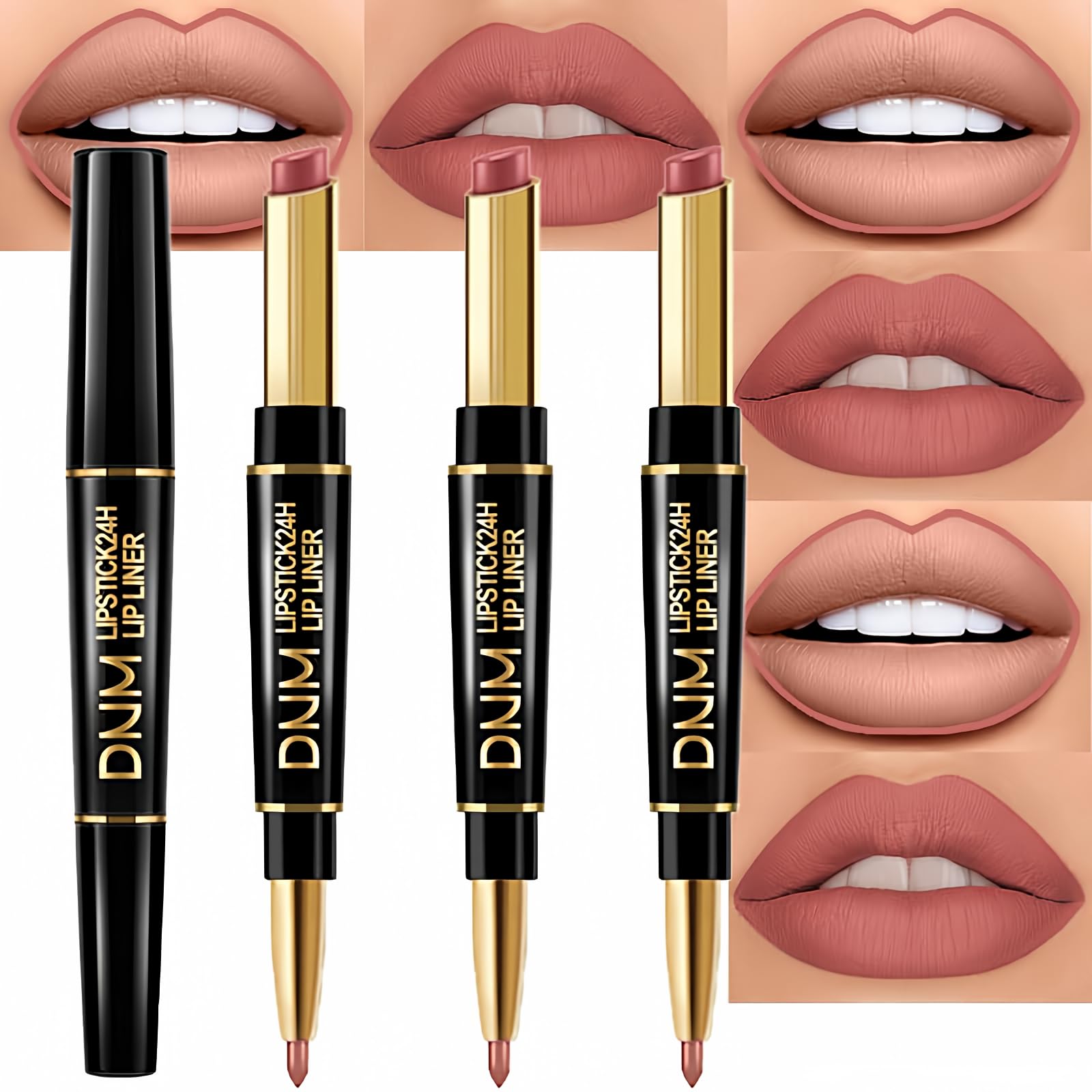 evpct dusty antique rose dual-ended lip liner and lipstick for precise lip shaping and lasting color.