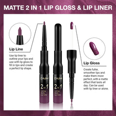 evpct dual-ended design makes lip liner and lipstick easy to apply in one step.