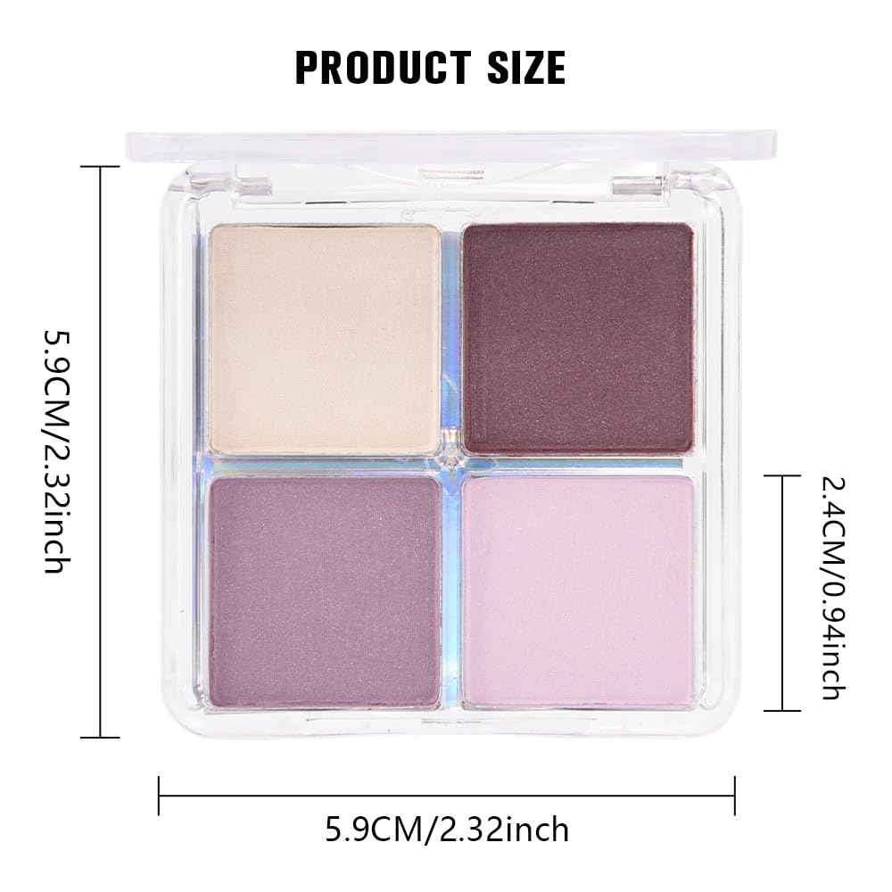 evpct Eyeshadow Quad Metallic Matte – versatile finishes for all-day options