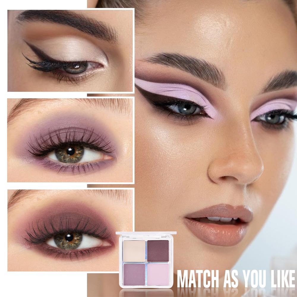 evpct Eyeshadow Quad Purple Glitter – bold sparkle for party looks