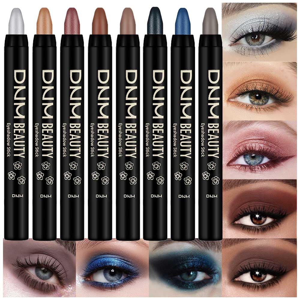 evpct eyeshadow sticks set display shows eight colors for versatile daily looks.