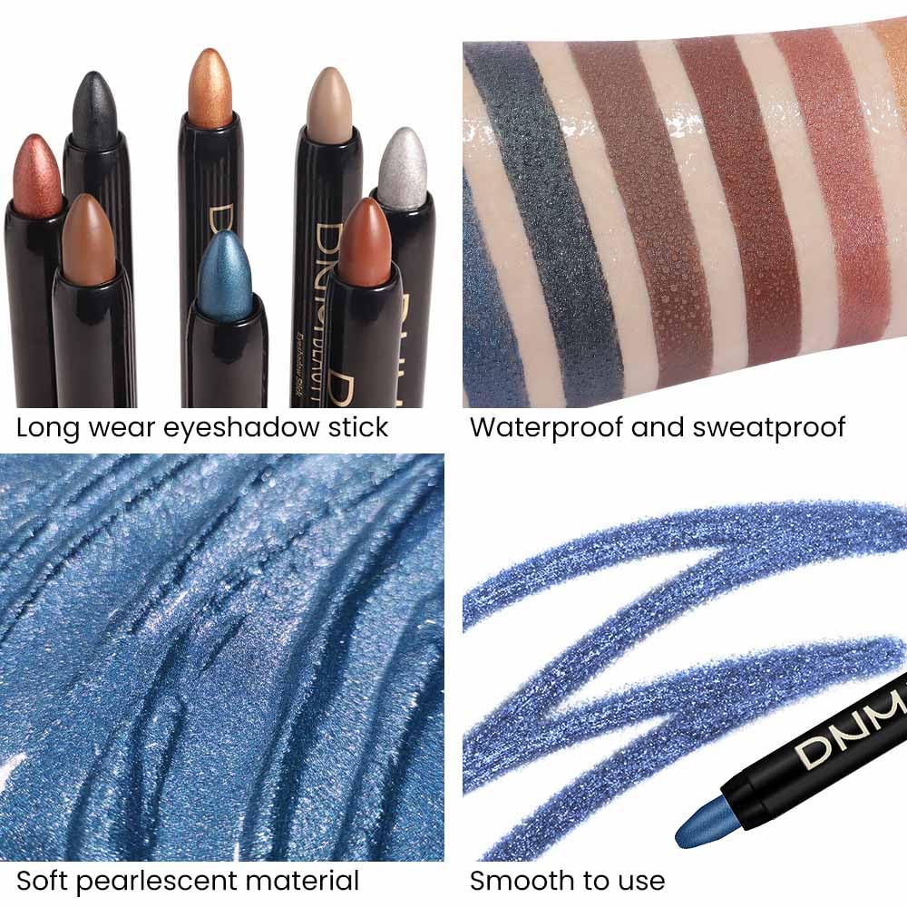 evpct waterproof longwear swatch demonstrates crease-proof formula lasting hours.