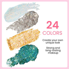 evpct glitter eyeshadow palette application tools for precise glitter use