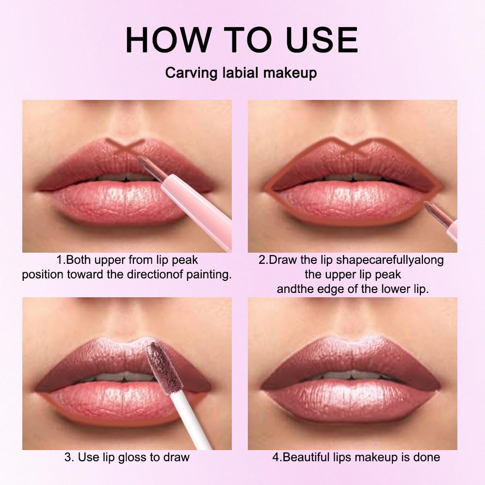 evpct gloss shine lip stain swatch highlighting metallic shimmer.