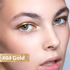 evpct gold shimmer gel eyeliner offers smooth glide for precise cat-eye looks.