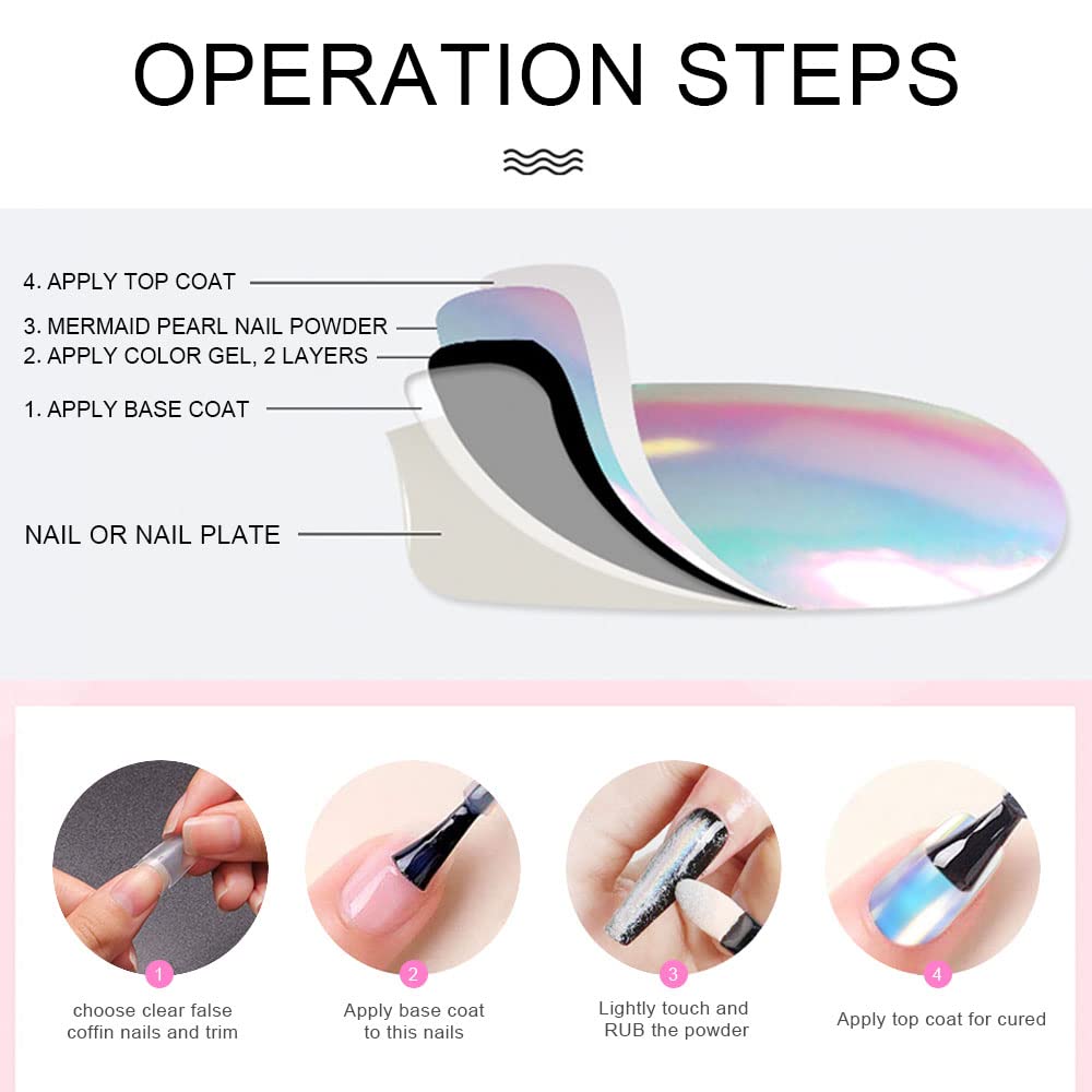 evpct iridescent chameleon powder on nails delivers versatile color shifts