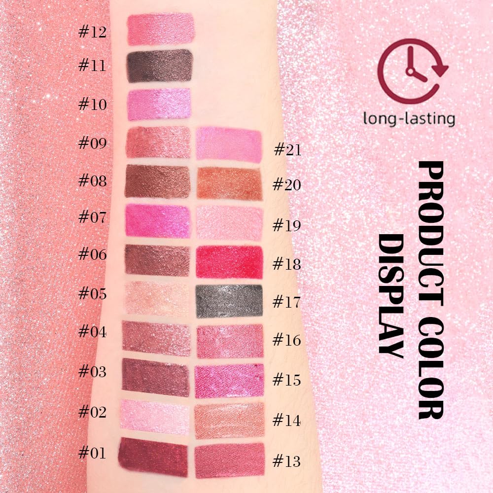 evpct iridescent glitter lip color adds subtle sparkle