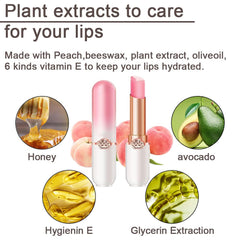 evpct long-lasting moisture lip balm on smooth lips, providing durable color.