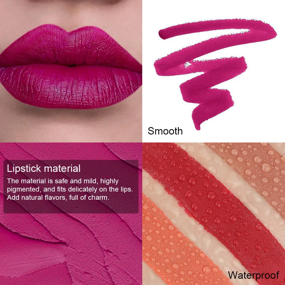 evpct long-wear lip formula close-up, moisturizing finish without chalkiness.