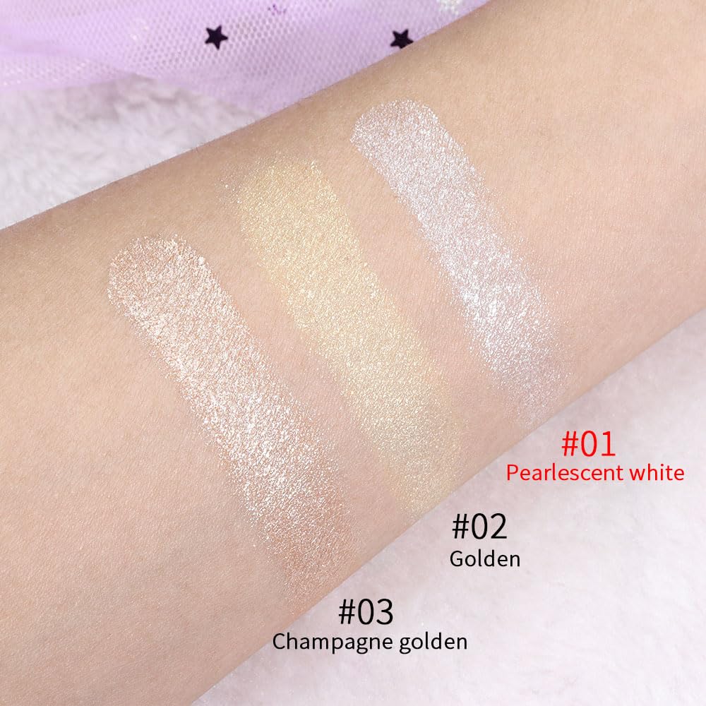 evpct long-wear waterproof highlighter powder glows all day without fading.