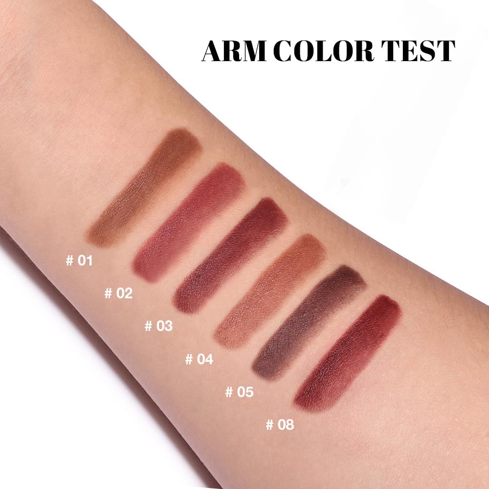 evpct long-wearing pigment shown on lips for lasting color