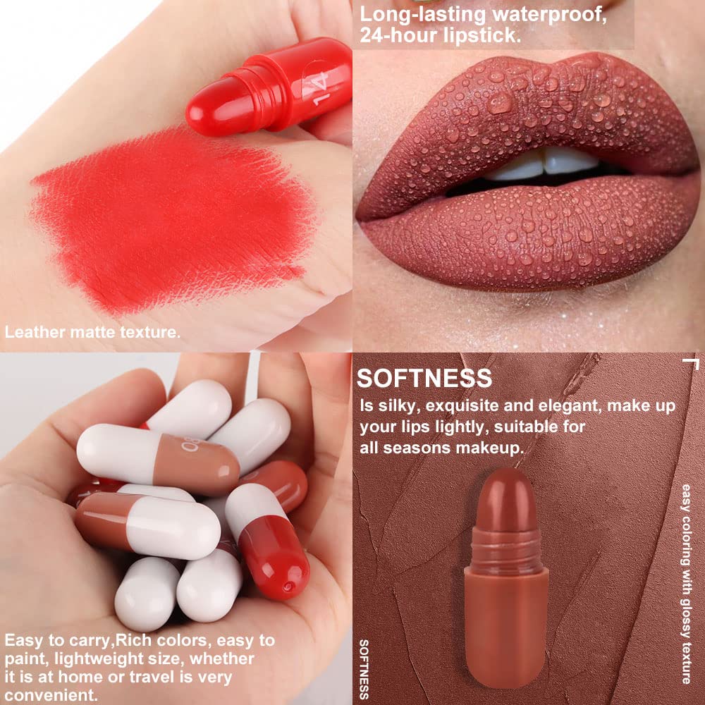 evpct long-wear lipstick swatches on skin provide shade preview.