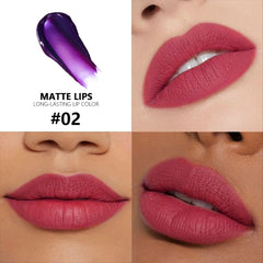 evpct Mauve Red Peel Off Lip Stain Tint dry down reveals velvety matte finish