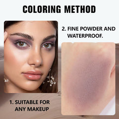 Blendable cream powder from evpct Mauve Taupe Plum for long-lasting color with crease resistance.