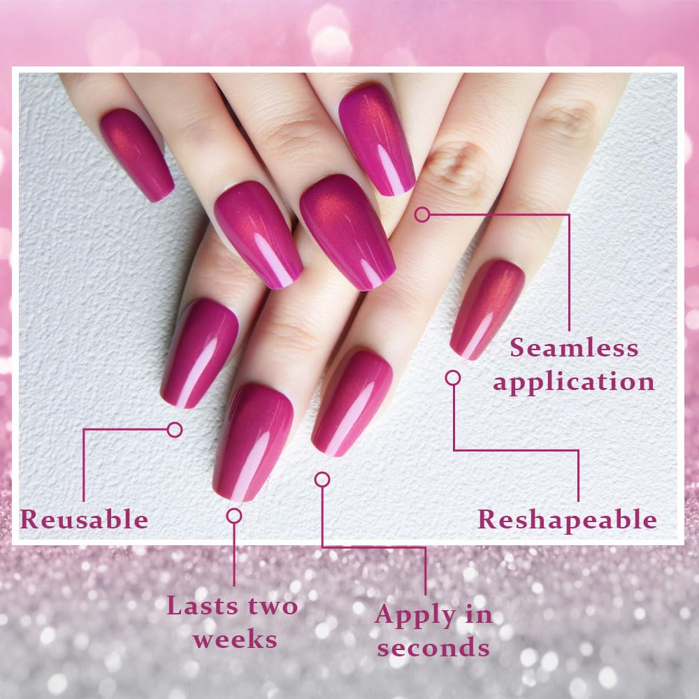 evpct medium-length coffin nails offer comfortable daily wear