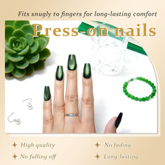 evpct Medium square coffin nails offer a versatile, chic shape