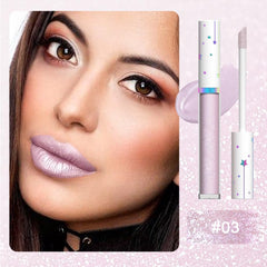 evpct metallic lip gloss application-smooth ensures even, effortless coverage.