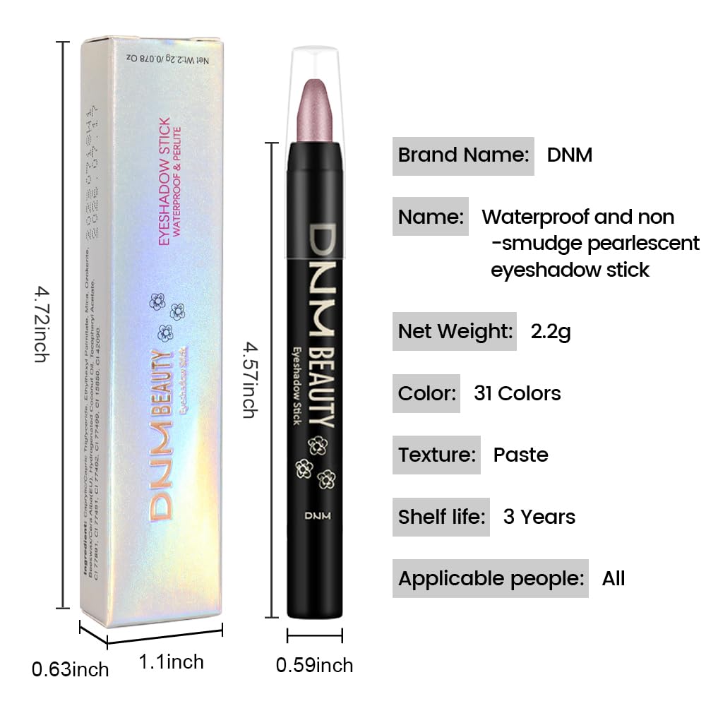 evpct Metallic Mauve Cream Eye Shadow Stick compact fits in a purse.
