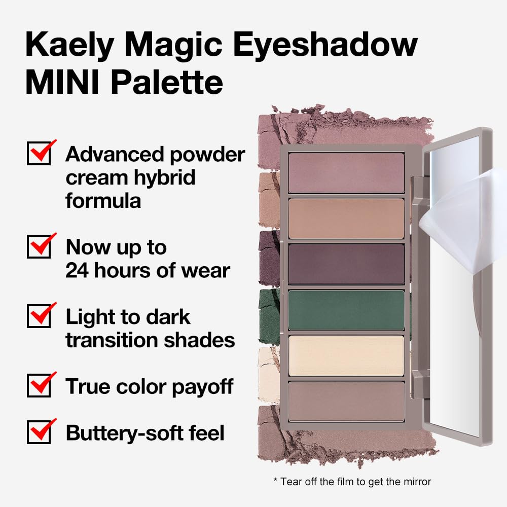 evpct mini travel palette with built-in mirror for on-the-go touch-ups