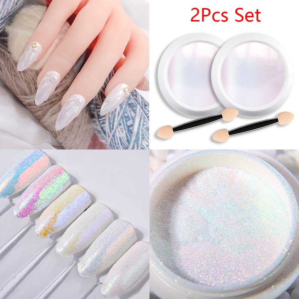 evpct mirror chrome powder for a high-gloss finish on gel nails