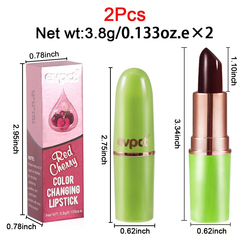 evpct natural ingredients lip color with cherry, aloe, strawberry for smooth lips.