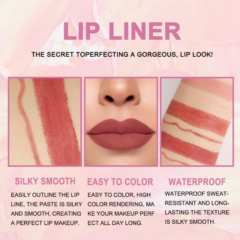 evpct nude beige lip liner pencil shaping a natural base.